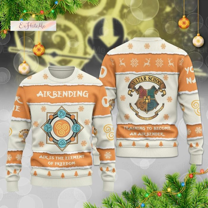 Airbending Avatar The Last Airbender Ugly Sweater - Fullmetal Alchemist Merch
