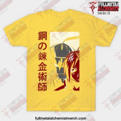 Brothers Fullmetal Alchemis 2021 T-Shirt Yellow / S