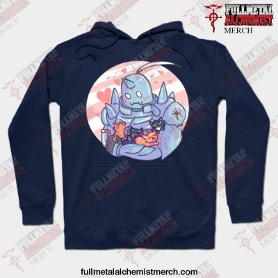 Fullmetal Alphonse And Kittens Hoodie Navy Blue / S