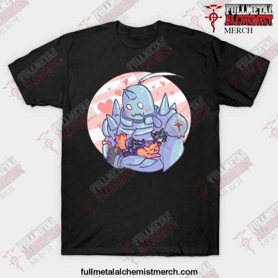 Fullmetal Alphonse And Kittens T-Shirt Black / S