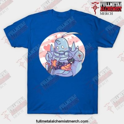 Fullmetal Alphonse And Kittens T-Shirt Blue / S
