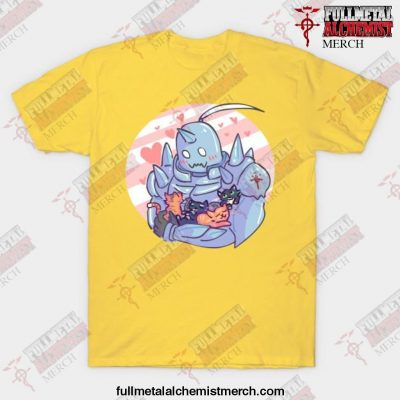 Fullmetal Alphonse And Kittens T-Shirt Yellow / S