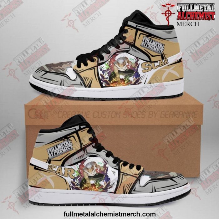 Scar Fullmetal Alchemist Sneakers Anime Custom Shoes Fan Gift ...