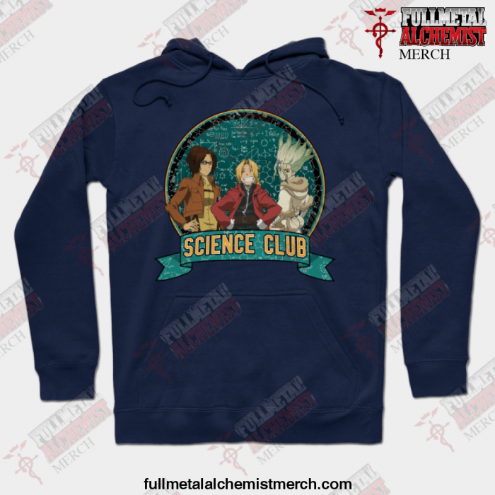 Science Club Fullmetal Alchemist Hoodie Navy Blue / S