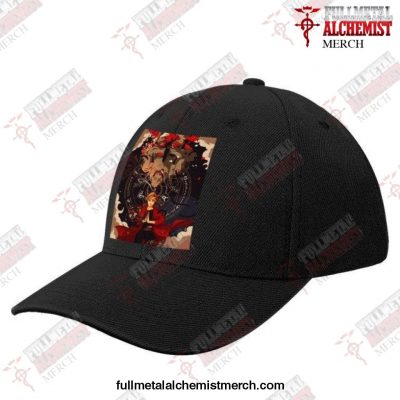 2021 Fullmetal Alchemist Brotherhood Baseball Cap Black-Style16-155 / China One Size