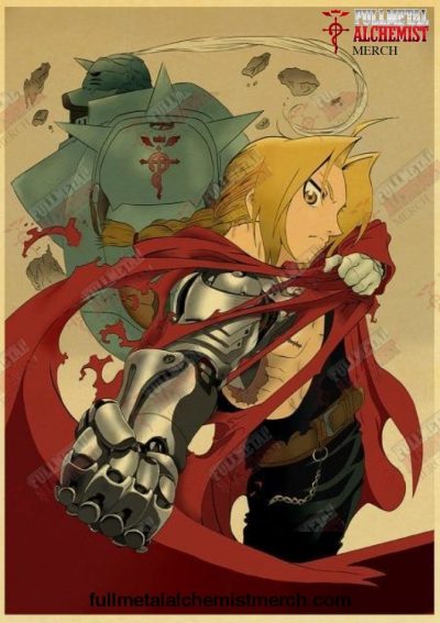Fullmetal Alchemist Alphonse Elric And Edward Kraft Paper Poster