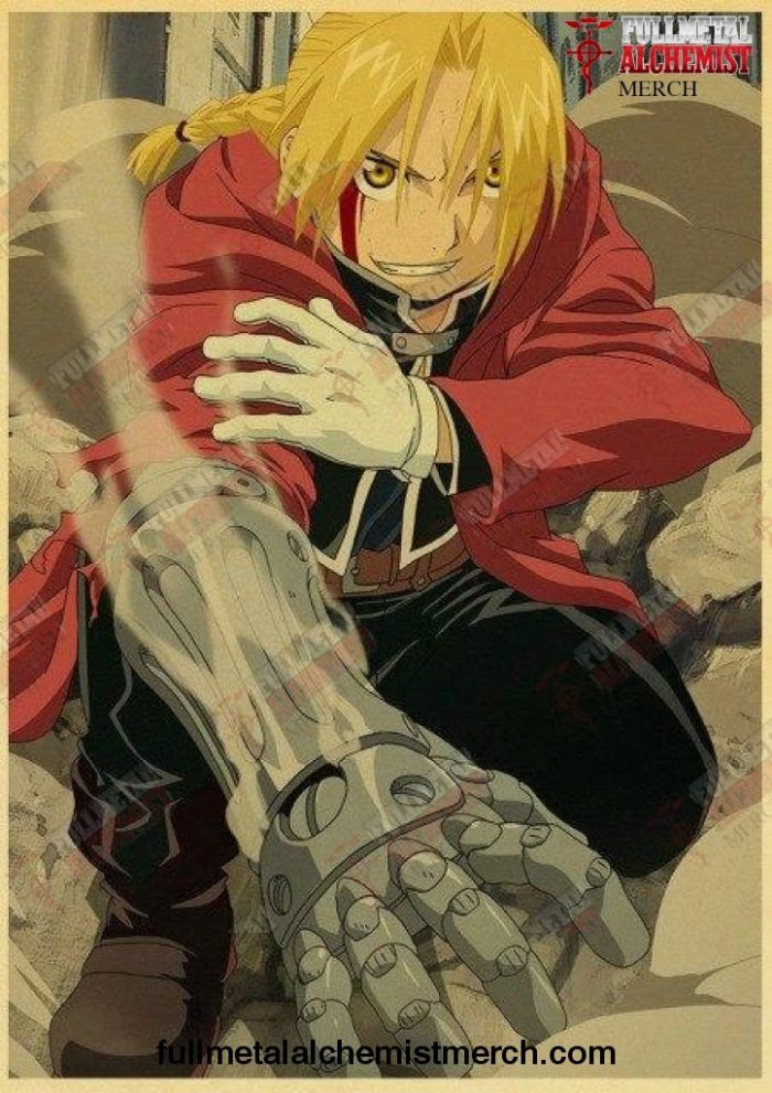 Fullmetal Alchemist Edward Elric Power Kraft Paper Poster