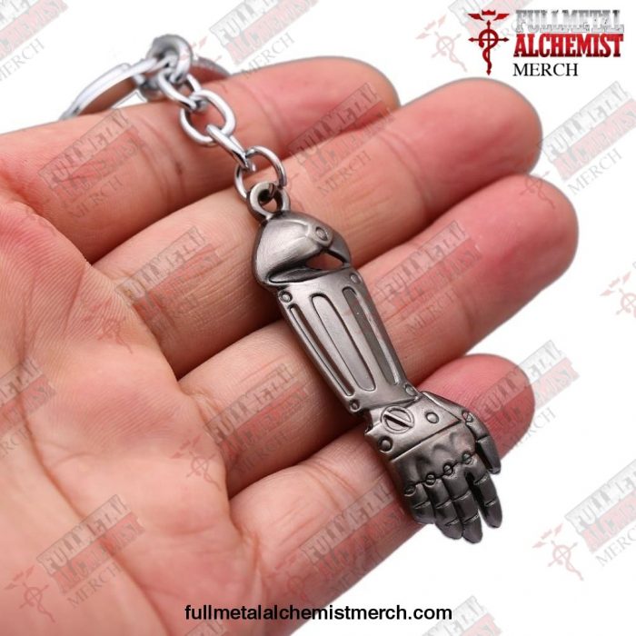 Fullmetal Alchemist Keychain Edward Steel Arm Pendant