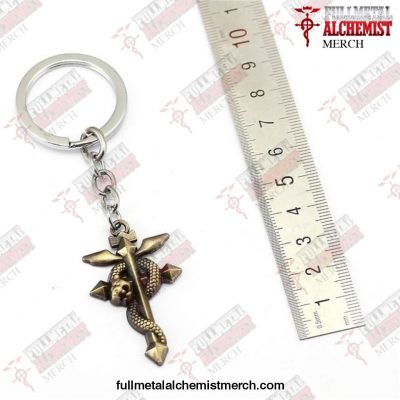 Fullmetal Alchemist Keychain Homunculus Circle Key Ring Cross Cross