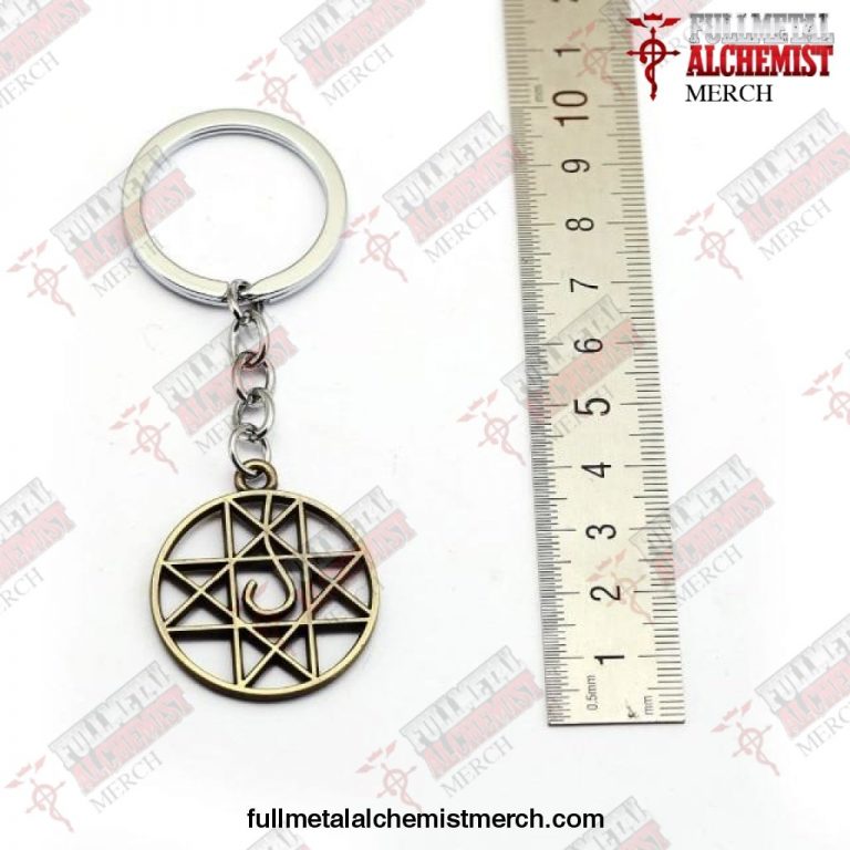 Fullmetal Alchemist Keychain Homunculus Circle Key Ring Cross