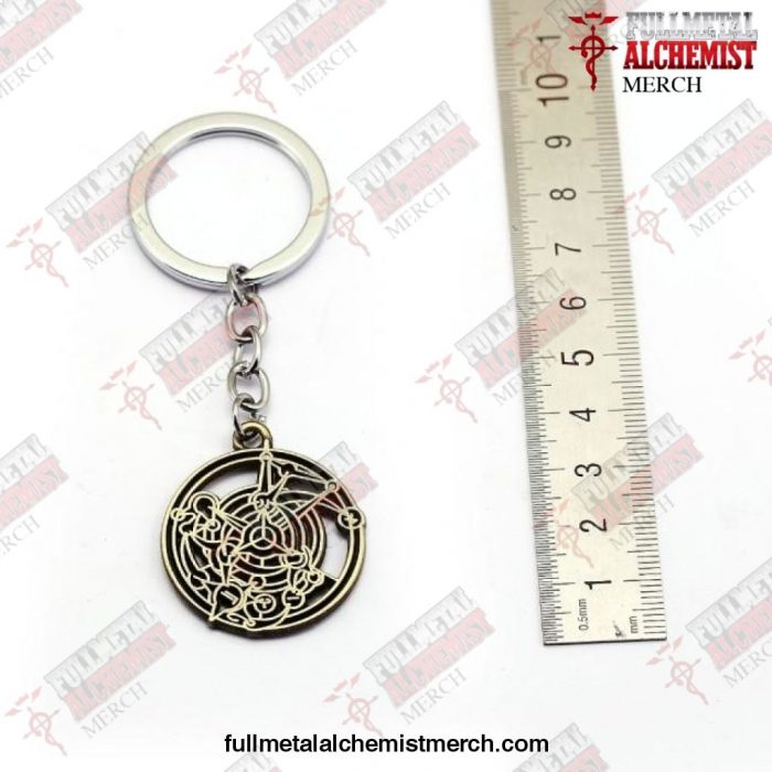 Fullmetal Alchemist Keychain Homunculus Circle Key Ring Cross Bronze 2