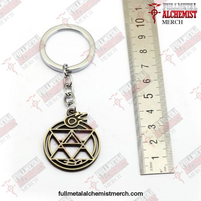 Fullmetal Alchemist Keychain Homunculus Circle Key Ring Cross Bronze 4