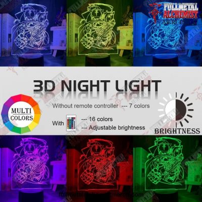 Fullmetal Alchemist Lamp - Edward Elric Figure Night Light Led