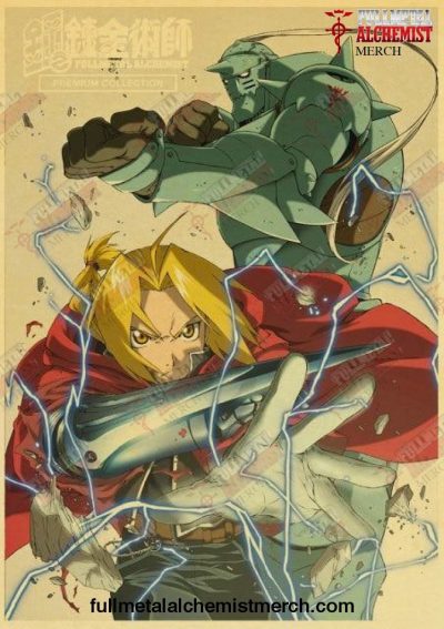 Fullmetal Alchemist Thunder Vintage Kraft Poster