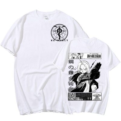 Japan Anime Fullmetal Alchemist Double sided Print T Shirt Edward Elric Manga T Shirt Men s 4 - Fullmetal Alchemist Merch