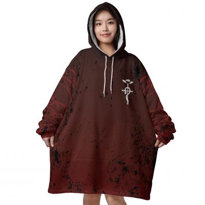 Mockup Blanket Hoodie front 5 - Fullmetal Alchemist Merch