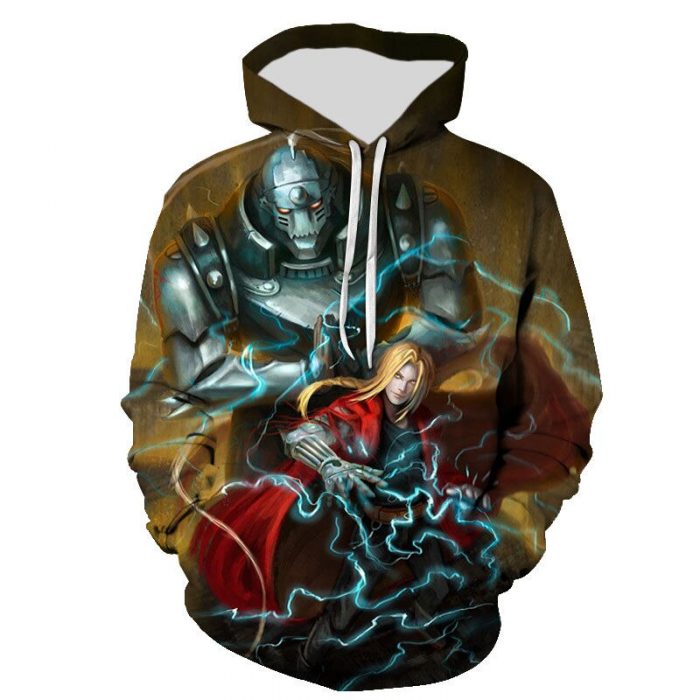 New Casual 3D Printed Fullmetal Alchemist Men Women Children Streetwear Hoodies Fashion Sleeve Boy Girl Kids 2 - Fullmetal Alchemist Merch