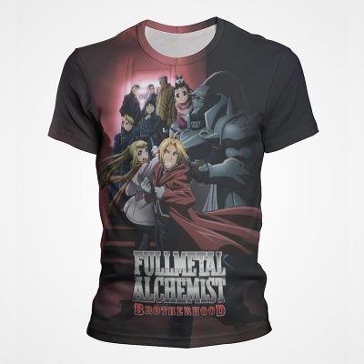 Summer Fullmetal Alchemist T Shirts Anime 3D Print Streetwear Boy Girl Casual Fashion Oversized T Shirt - Fullmetal Alchemist Merch