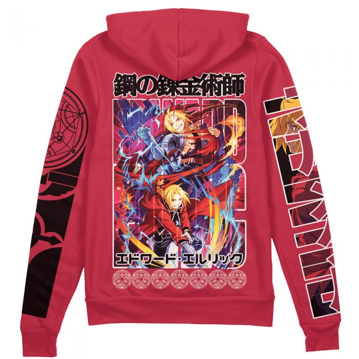 ed Zip Hoodie Back Mockup - Fullmetal Alchemist Merch