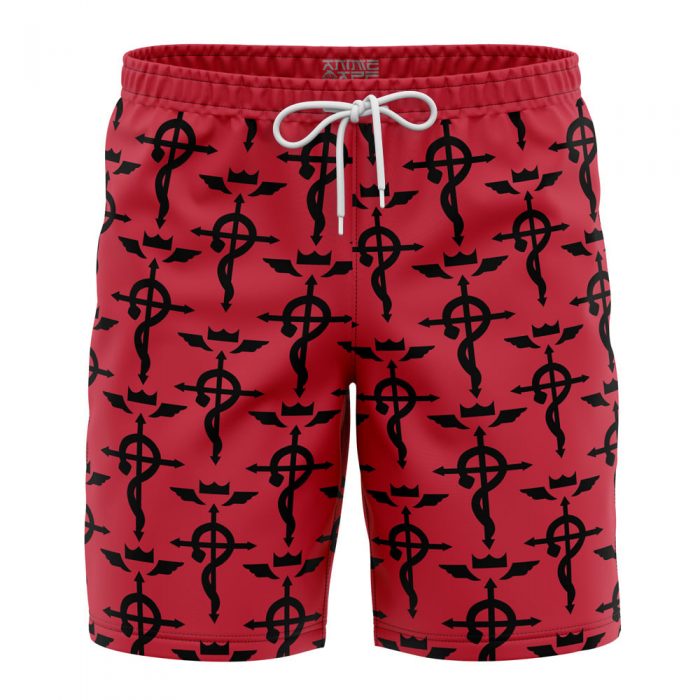 flamel Hawaiian Swim Trunks Board Shorts Knot - Fullmetal Alchemist Merch