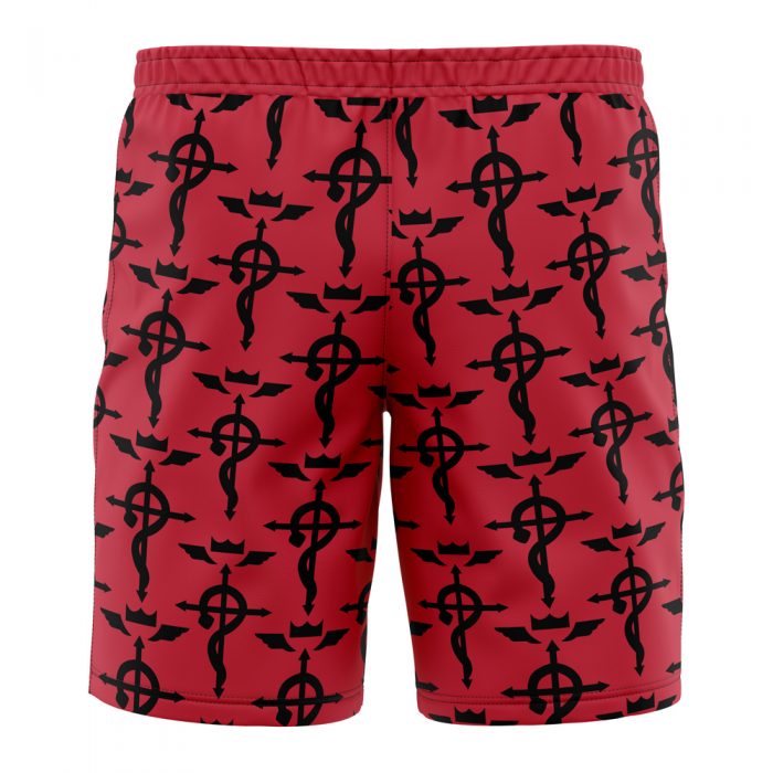 flamel Hawaiian Swim Trunks Board Shorts back - Fullmetal Alchemist Merch