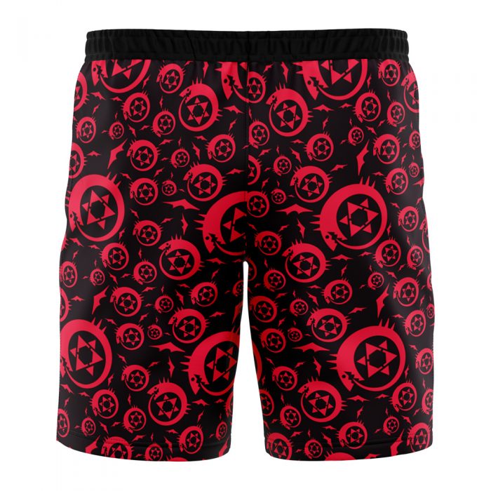 ouro Hawaiian Swim Trunks Board Shorts back - Fullmetal Alchemist Merch