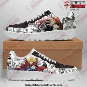 Fullmetal Alchemist Sneakers Anime Shoes Mixed Manga Style - Fullmetal Alchemist Merch