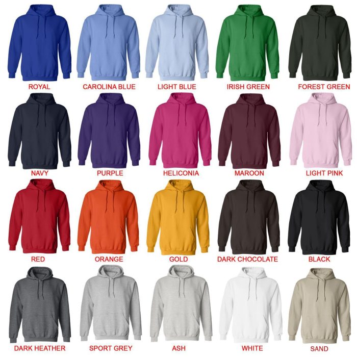 hoodie color chart - Fullmetal Alchemist Merch